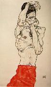 Male nude with a Red Loincloth Egon Schiele